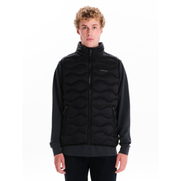 242.EM10.92-BLACK_1 Ανδρικό αμάνινκο μπουφάν puffer Emerson 242.EM10.92 μαύρο - Image 1