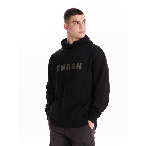 242.EM20.02-BLACK_2 Ανδρικό φούτερ με κουκούλα EMERSON 242.EM20.02 μαύρη - Image 3