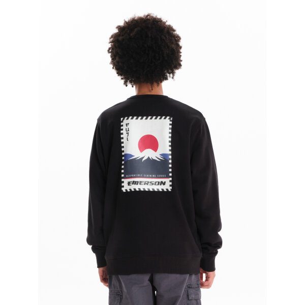 242.EM20.16-BLACK_3 Ανδρικό φούτερ EMERSON 242.EM20.16 μαύρο - Image 2