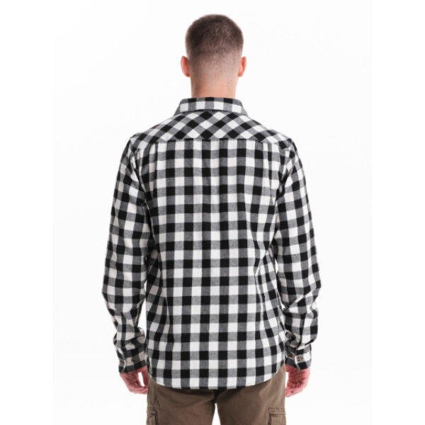 Ανδρικό πουκάμισο καρό φανέλα EMERSON 242.EM60.80 λευκό - Image 3