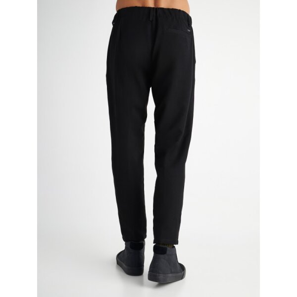 Ανδρικό παντελόνι chino με πιέτες Staff Gallery 5-673.55185.9.052 μαύρο - Image 3