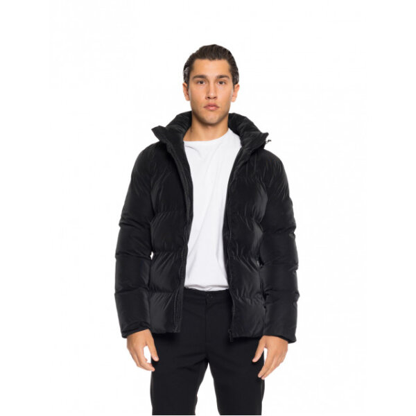 52-201-003#010#1-492x639 Aνδρικό κοντό μπουφάν με αποσπώμενη κουκούλα Βiston fashion μαύρο - Image 1