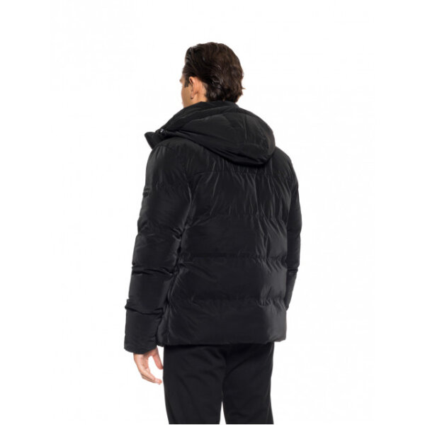 52-201-003#010#4-492x639 Aνδρικό κοντό μπουφάν με αποσπώμενη κουκούλα Βiston fashion μαύρο - Image 2