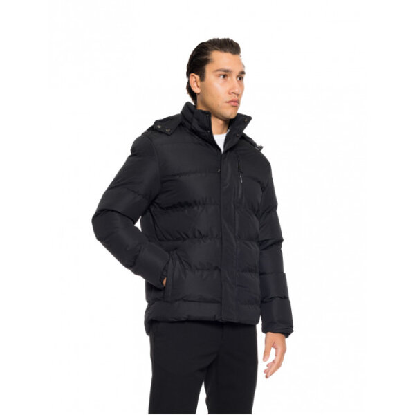 52-201-080#010#3-492x639 Ανδρικό κοντό μπουφάν με αποσπώμενη κουκούλα Biston fashion 52-201-080 μαύρο - Image 4