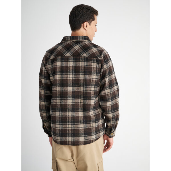 61-104.052.Ν0000-4-1200x1600 Ανρικό πουκάμισο καρό marlon overshirt STAFF GALLERY  5-865.060.S1.052 καφέ - Image 4