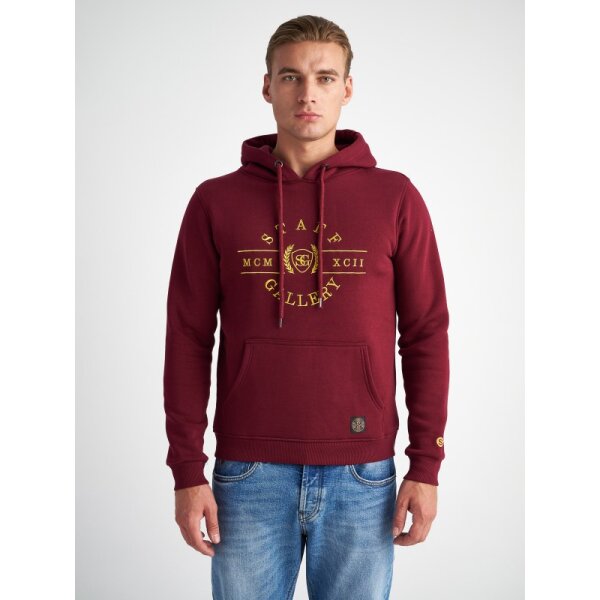 Ανδρικό φούτερ με κουκούλα Staff Gallery 64-108.052 μπορντώ - Image 1