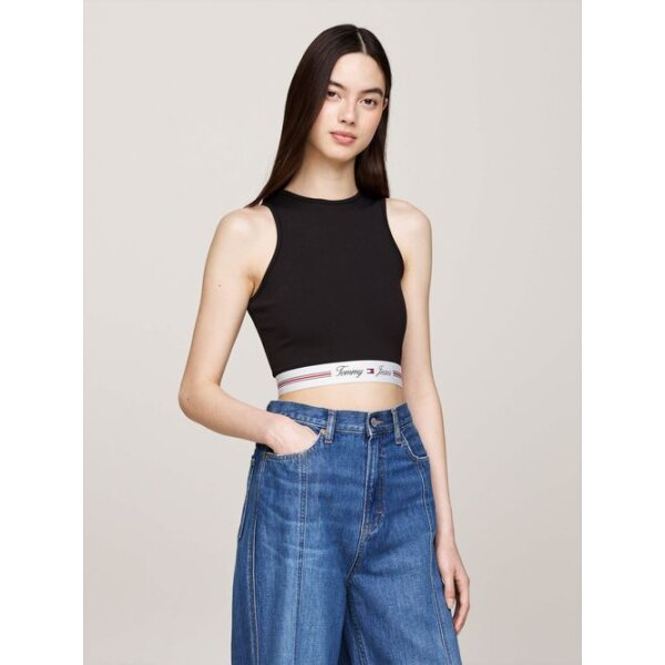 Γυναικείο TJW LOGO TAPING CUT OUT BRALETTE  DW0DW18809-BDS Μαύρο TOMMY JEANS - Image 2