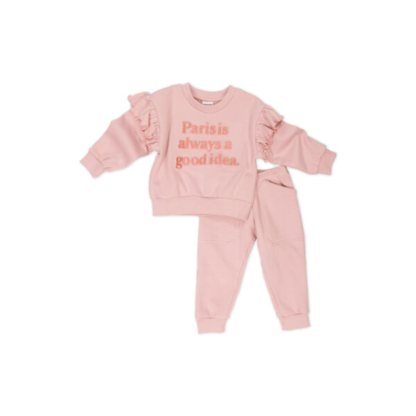 8312 Παιδική Φόρμα χνουδιασμένη  για Κορίτσι 2-6 ετών  New College 45-8312 - Image 1