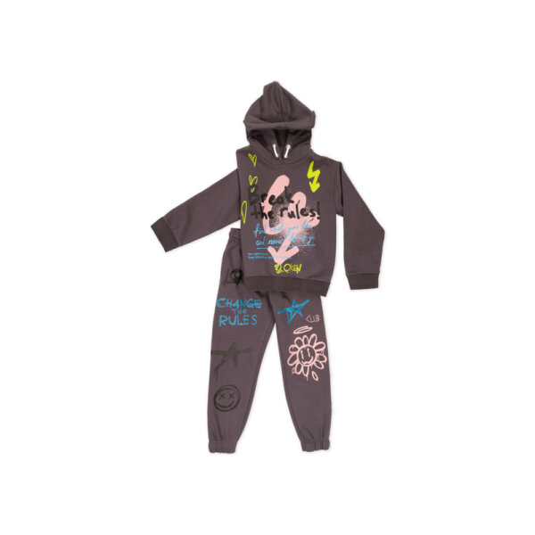 8458 Παιδική Φόρμα χνουδιασμένη φούτερ Κορίτσι 6-16 ετών New College 45-8458 - Image 1