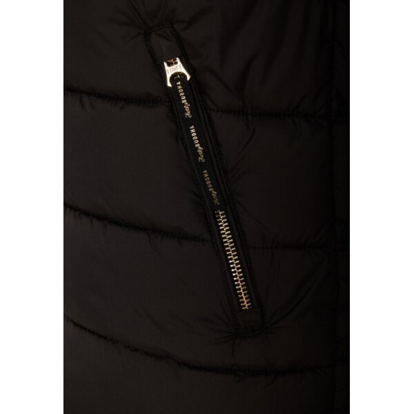 Γυναικείο Καπιτονέ puffer μπουφάν με αποσπώμενη γούνα FBL010-100-01 BLACK - Image 3