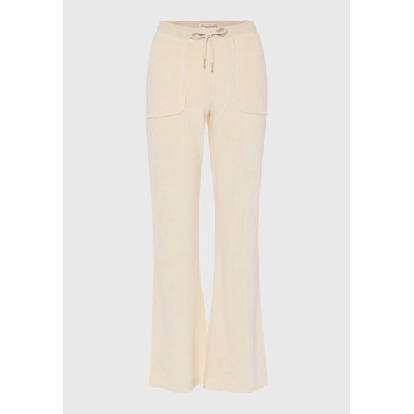 Γυναικείο παντελόνι φόρμας σε βελουτέ ύφασμα Flare fit  FBL010-100-02 CHALK - Image 1