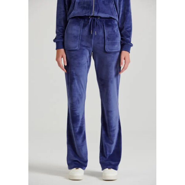 FBL010-100-02_IMPERIAL_PURPLE_1 Γυναικείο παντελόνι φόρμας σε βελουτέ ύφασμα Flare fit  FBL010-100-02 IMPERIAL PURPLE - Image 1