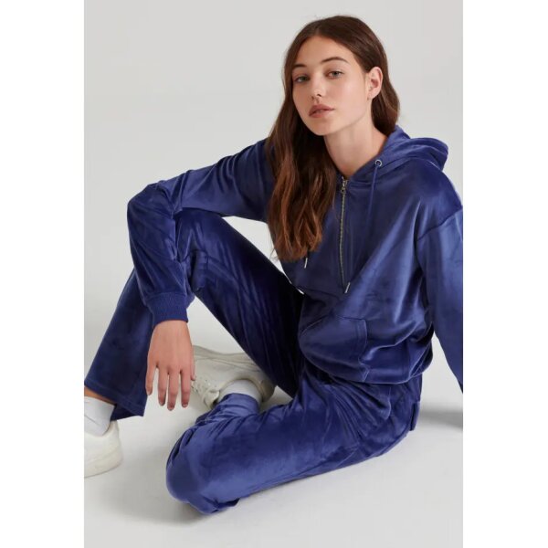 FBL010-100-02_IMPERIAL_PURPLE_2 Γυναικείο παντελόνι φόρμας σε βελουτέ ύφασμα Flare fit  FBL010-100-02 IMPERIAL PURPLE - Image 3