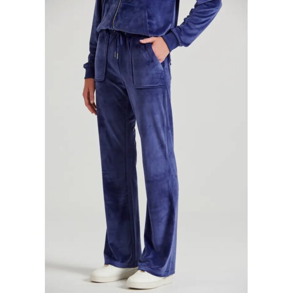 FBL010-100-02_IMPERIAL_PURPLE_3 Γυναικείο παντελόνι φόρμας σε βελουτέ ύφασμα Flare fit  FBL010-100-02 IMPERIAL PURPLE - Image 4