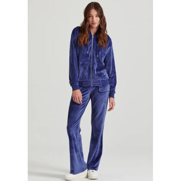 FBL010-100-02_IMPERIAL_PURPLE_4 Γυναικείο παντελόνι φόρμας σε βελουτέ ύφασμα Flare fit  FBL010-100-02 IMPERIAL PURPLE - Image 5