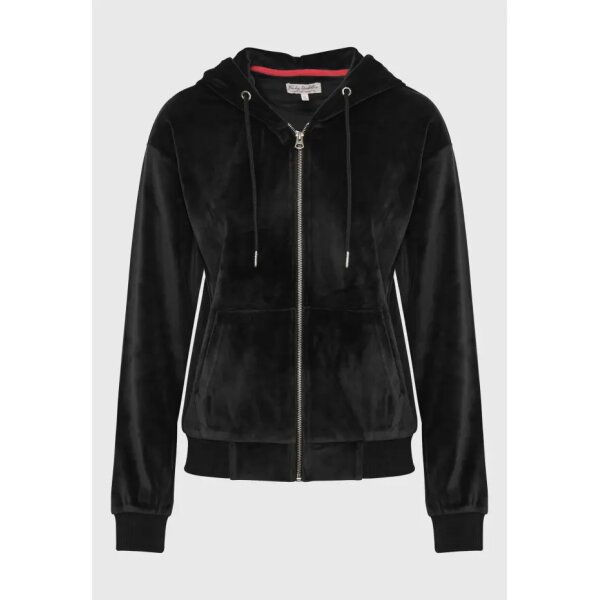 Γυναικείο Βελουτέ ζακέτα με κουκούλα Μαυρό FBL010-100-06  FUNKY BUDDHA - Image 5