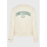 Γυναικείο φούτερ με embossed τύπωμα στο στήθος CHALK FBL010-115-06 FUNKY BUDDHA - Image 5