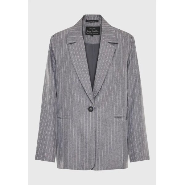 FBL010-117-01_DK_GREY_6 Γυναικείο loose fit σακάκι blazer FUNKY BUDDHA  FBL010-117-01 - Image 7