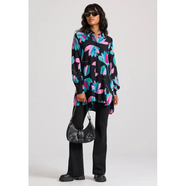 FBL010-123-02_BLACK_5 Γυναικέιο wide leg tailored παντελόνι  FBL010-123-02 FUNKY BUDDHA - Image 1