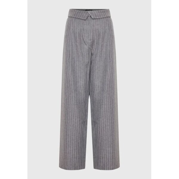 FBL010-124-02_DK_GREY_6 Γυναικέιο Wide leg fit ριγέ casual παντελόνι  FBL010-124-02 FUNKY BUDDHA - Image 5