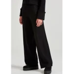 Γυναικείο Πλεκτό casual παντελόνι από βισκόζη FBL010-135-02 BLACK - Image 2