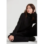 Γυναικείο Πλεκτό casual παντελόνι από βισκόζη FBL010-135-02 BLACK - Image 3