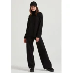 Γυναικείο Πλεκτό casual παντελόνι από βισκόζη FBL010-135-02 BLACK