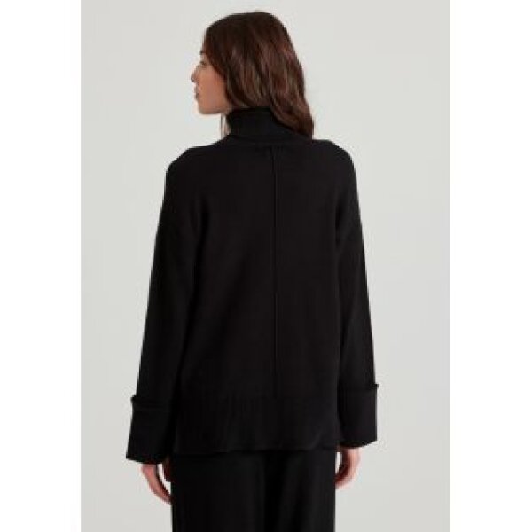 Γυναικεία Loose fit πλεκτό ζιβάγκο με σχέδιο στην πλέξη  FBL010-148-09  FUNKY BUDDHA BLACK - Image 4