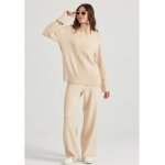 Γυναικεία Loose fit πλεκτό ζιβάγκο με σχέδιο στην πλέξη FBL010-148-09 FUNKY BUDDHA CHALK - Image 3