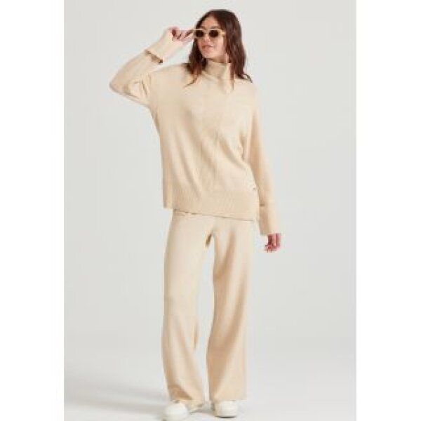 Γυναικεία Loose fit πλεκτό ζιβάγκο με σχέδιο στην πλέξη  FBL010-148-09  FUNKY BUDDHA CHALK - Image 3