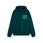 Ανδρικό φούτερ με κουκούλα scotch & soda 178759 πράσινο - Image 2