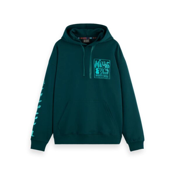 Hires_PNG-24172575-FNT Ανδρικό φούτερ με κουκούλα scotch & soda 178759 πράσινο - Image 2