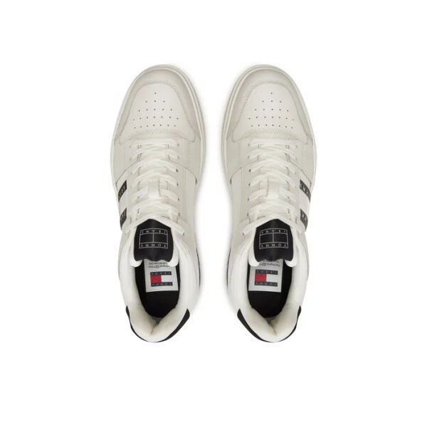 athletika-tommy-jeans-the-brooklyn-leather-em0em01521-leuko-0000304447594 (4) Ανδρικό παπούτσι TOMMY JEANS EM0EM01521 Λευκό - Image 2