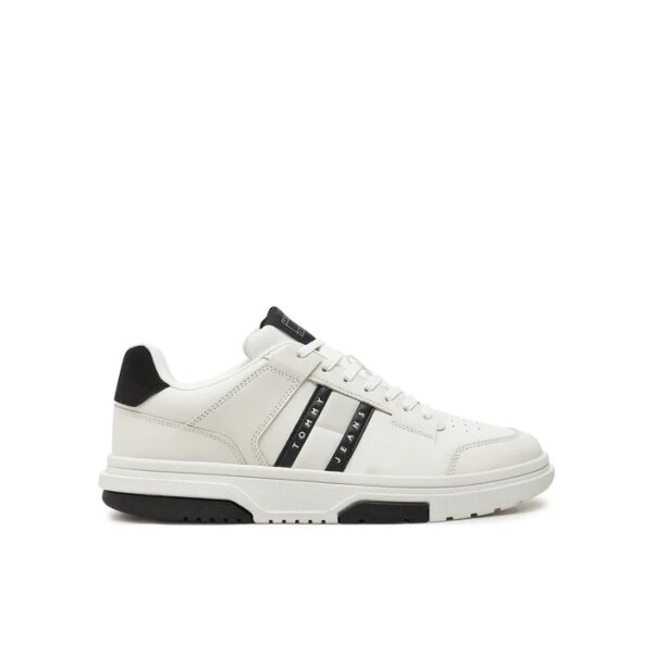 athletika-tommy-jeans-the-brooklyn-leather-em0em01521-leuko-0000304447594 Ανδρικό παπούτσι TOMMY JEANS EM0EM01521 Λευκό - Image 1