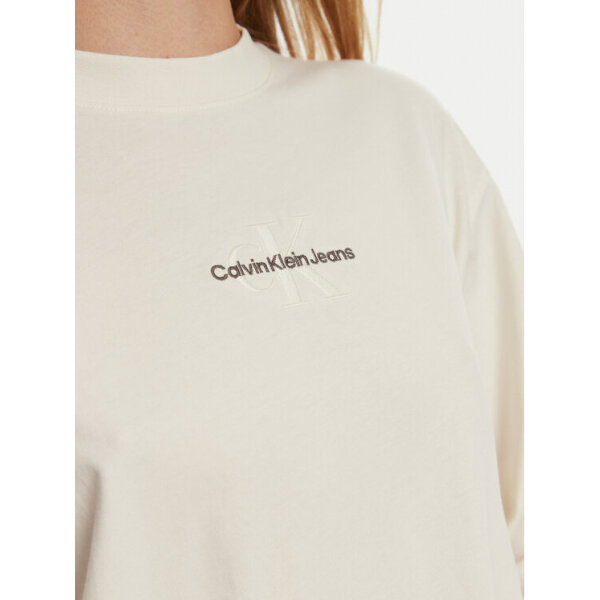 calvin-klein-jeans-mplouzaki-j20j224200-ekrou-relaxed-fit-0000304069123 (4) Γυναικεία Μπλούζα Μακρυμάνικη J20J224200 Εκρού Relaxed Fit  CALVIN KLEIN - Image 4