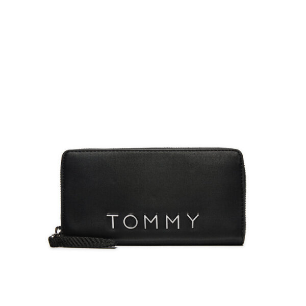 tommy-jeans-megalo-portopholi-gunaikeio-aw0aw16485-mauro-0000304088063 Γυναικείο Μεγάλο Πορτοφόλι AW0AW16485 Μαύρο TOMMY JEANS - Image 1