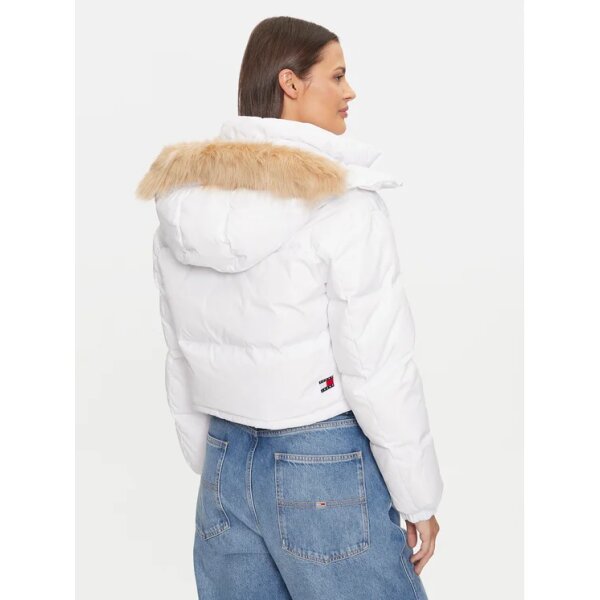 tommy-jeans-mpouphan-poupoulenio-alaska-dw0dw19687-leuko-regular-fit-0000304075759 (3) Γυναικέιο Μπουφάν πουπουλένιο Alaska Λευκό Tommy Hilfiger  DW0DW19687-YBR - Image 4