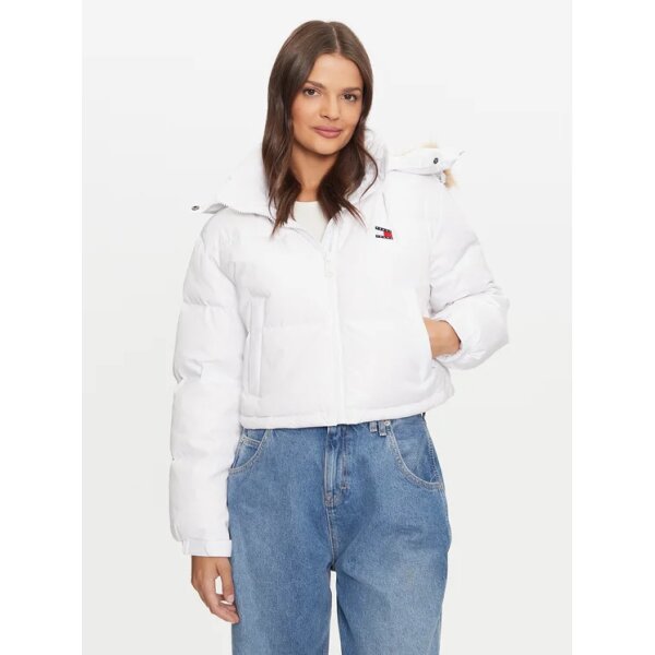 tommy-jeans-mpouphan-poupoulenio-alaska-dw0dw19687-leuko-regular-fit-0000304075759 Γυναικέιο Μπουφάν πουπουλένιο Alaska Λευκό Tommy Hilfiger  DW0DW19687-YBR - Image 1