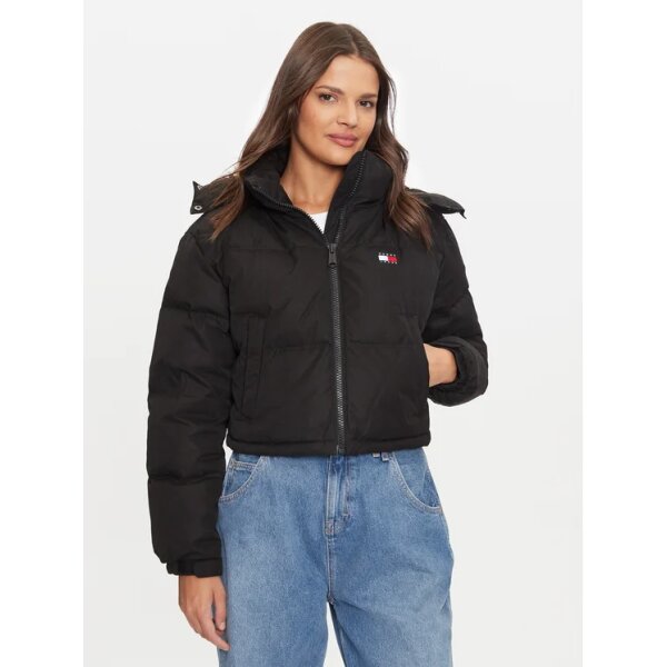 tommy-jeans-mpouphan-poupoulenio-alaska-dw0dw19687-mauro-regular-fit-0000304075728 Γυναικέιο Μπουφάν πουπουλένιο Alaska Μαύρο Tommy Hilfiger  DW0DW19687-BDS - Image 1