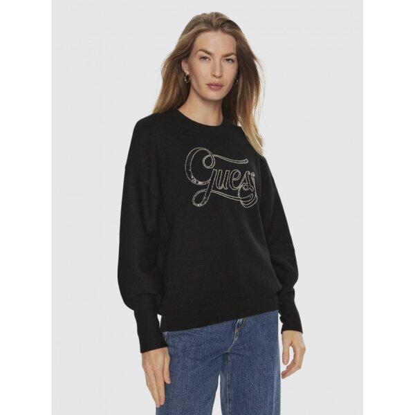 1726475628_39133b7df95a42bdb3c91634fe615ff7 Γυναικεία Μπλούζα Πλεκτή Μαύρη Guess W4BR07Z26I2-JBLK - Image 3