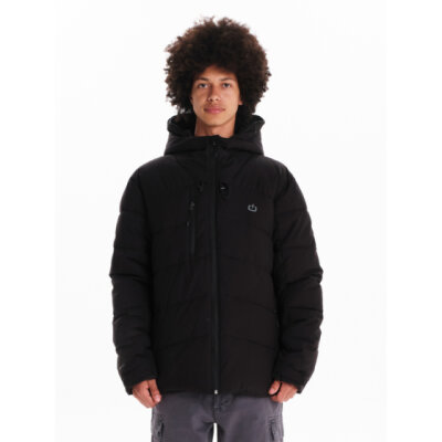 Ανδρικό μπουφάν puffer με κουκούλα EMERSON 242.EM10.16 μαύρο