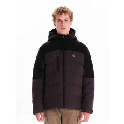 Ανδρικό μπουφάν puffer με κουκούλα EMERSON 242.EM10.16 σκούρο γκρι