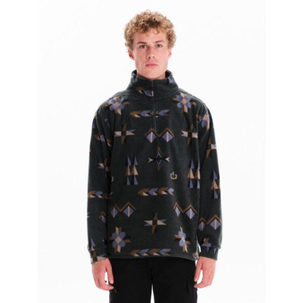 Ανδρικό φούτερ fleece με άνοιγμα φερμουάρ μέχρι το στήθος EMERSON 242.EM28.203 πράσινο - Image 1