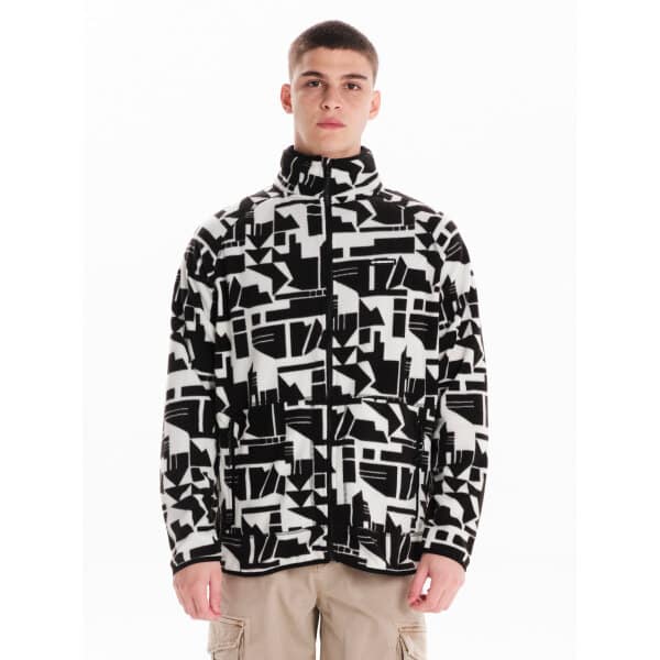242.EM29-109-PR467-WHITE_1 Ανδρική ζακέτα fleece EMERSON 242.EM29.109 λευκή - Image 1