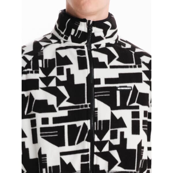 242.EM29-109-PR467-WHITE_6 Ανδρική ζακέτα fleece EMERSON 242.EM29.109 λευκή - Image 3