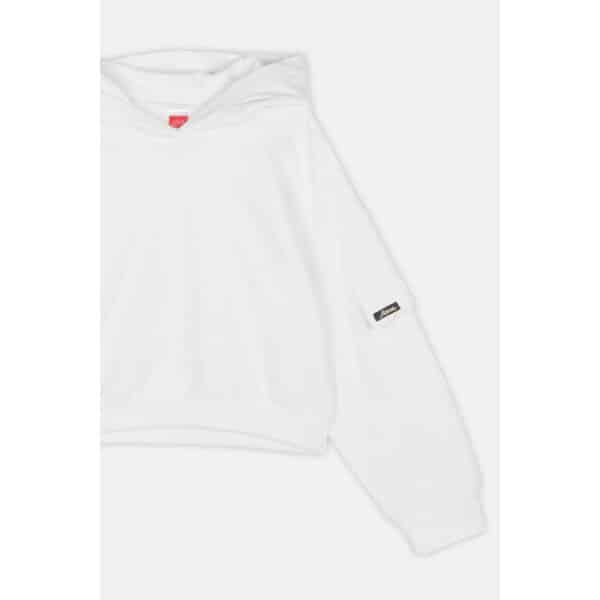 2463505_04_02 Παιδική Μπλούζα Φούτερ Crop για κορίτσι Joyce 2463505 Εκρού - Image 2