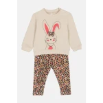 Παιδικό Σετ φόρμα BUNNY LEOPARD Newborn Dreams 2471106 Εκρού