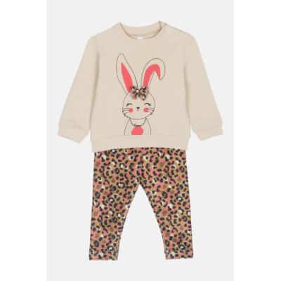 Παιδικό Σετ φόρμα BUNNY LEOPARD Newborn Dreams 2471106 Εκρού
