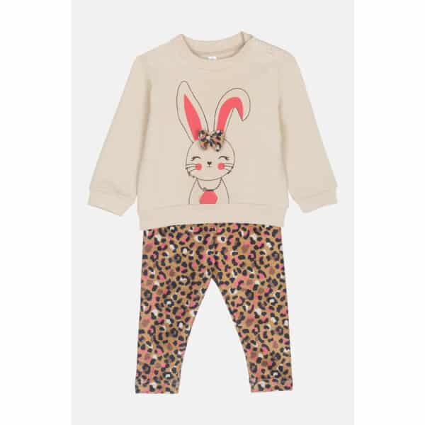 2471106_02 Παιδικό Σετ φόρμα BUNNY LEOPARD Newborn Dreams 2471106 Εκρού - Image 1