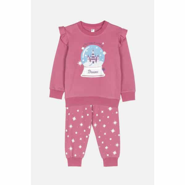 2473107_04 Παιδική Πυτζάμα CASTLE GLOBE mini κορίτσι Dreams 2473107 Magenta - Image 1